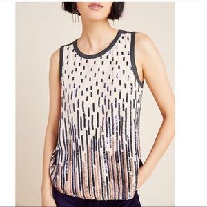 Anthropologie Auberte Beaded Top